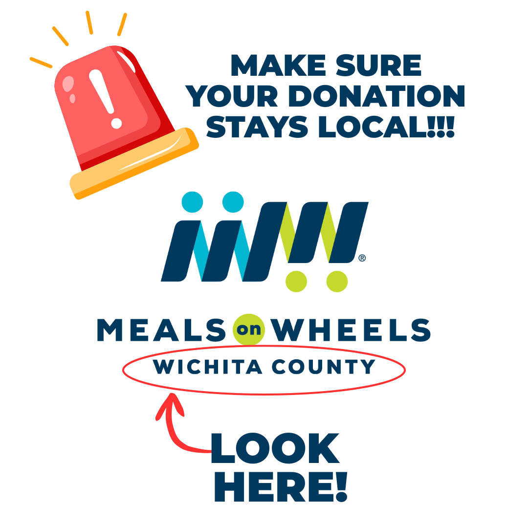 Wichita County circled in red under the Meals on Wheels logo.