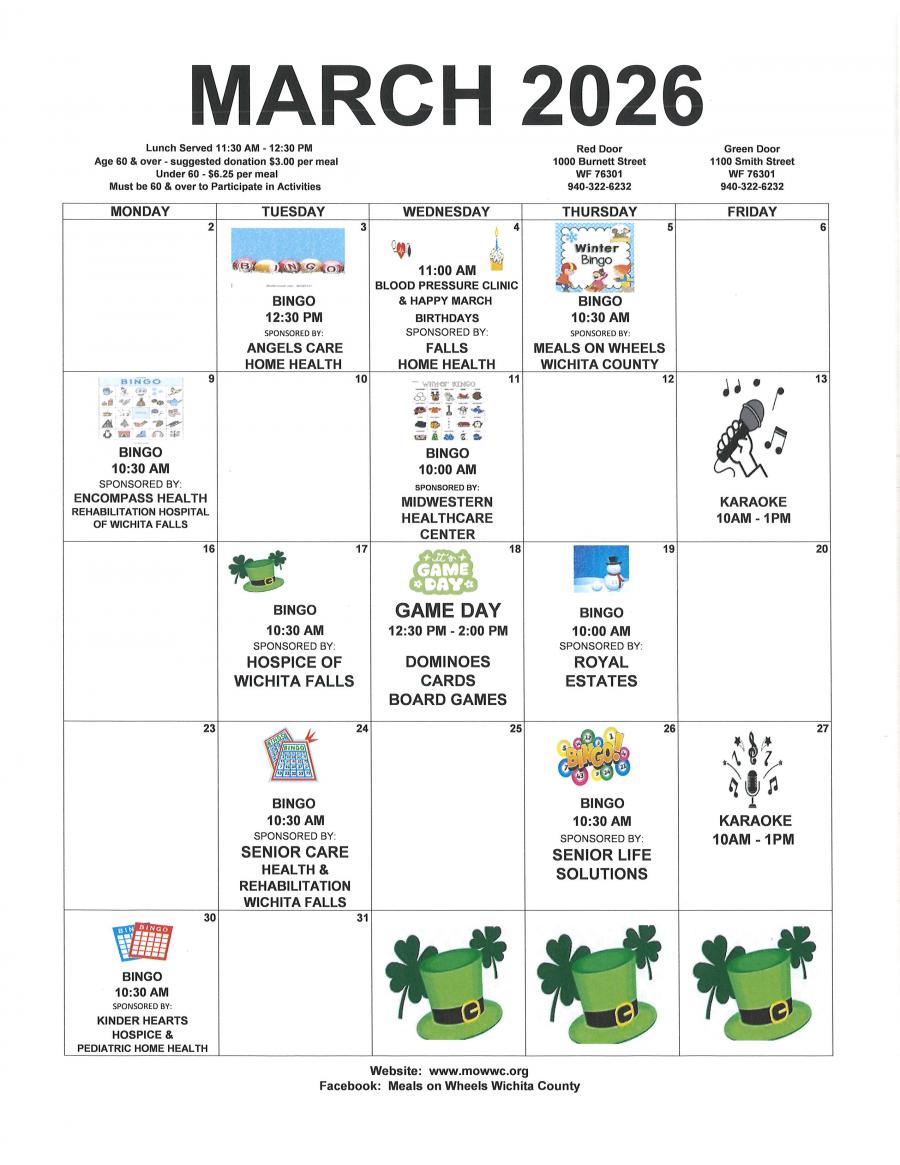 Red Door Activities March 26